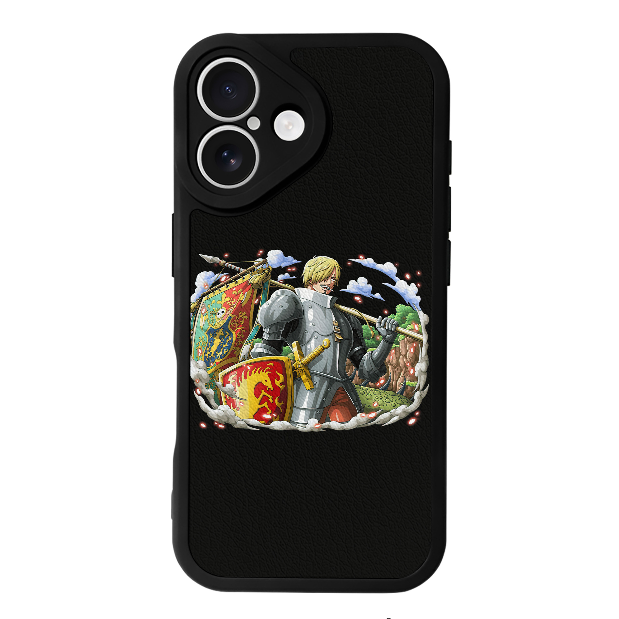 （画像用） ワンピース サンジ ONE PIECE Sanji 【iPhone 16シリーズ対応】シリコンスマホケース（レザー調） 材質：シリコン